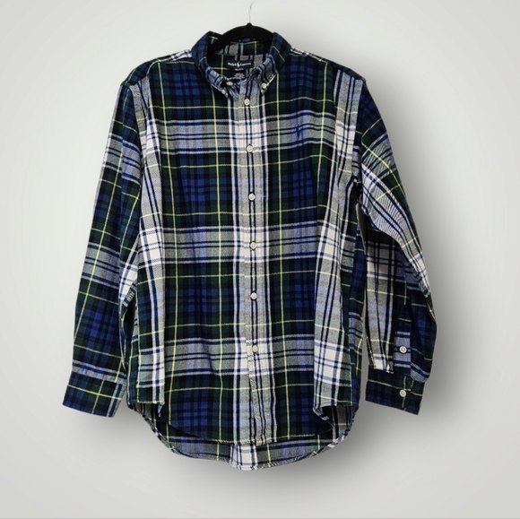 Ralph Lauren Shirt Kids Size XL (20)‎ Long Sleeves Plaid Classicore - Picture 1 of 6